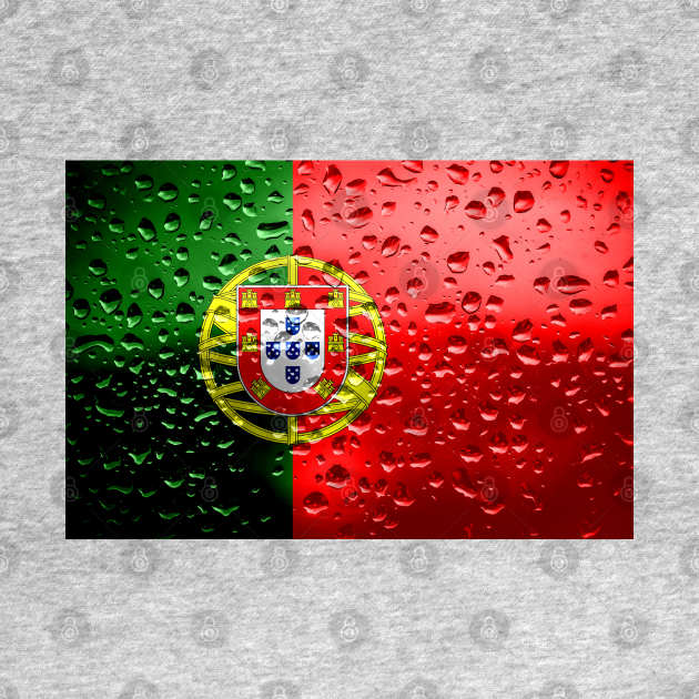 Flag of Portugual - Raindrops by DrPen